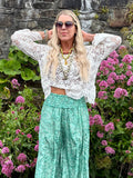Ditsy floral crochet top