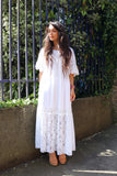 White cotton lace dress