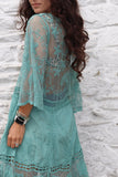 Floral lace tunic (Teal)