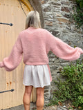 Peach balloon sleeve jumper