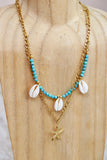 Layered starfish necklace