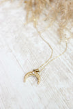 Crescent moon necklace (Gold)