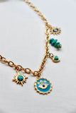 Evil eye charm necklace