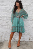 Floral lace tunic (Teal)