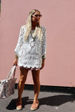 Longline floral crochet top