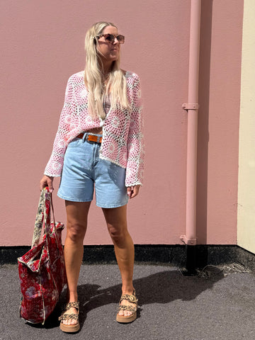Boyfriend denim shorts