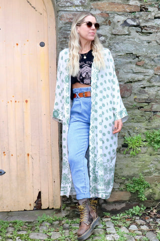 Long floral kimono