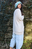 Oversized beige jumper
