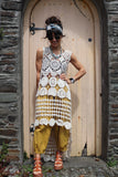 High-low crochet circle tunic