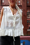 Silk ruffle blouse