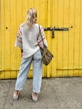 Colourful stripe crochet top