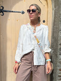 Diamond embroidered blouse