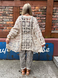 Square crochet cardigan