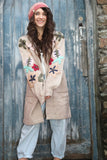 Floral embroidered knit cardigan