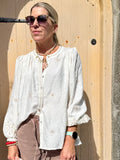 Diamond embroidered blouse