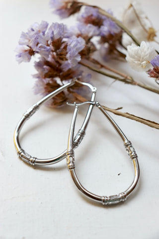 Drop bali hoops (Silver)