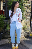 Floral embroidered waistcoat