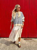 Embroidered stripe jumper