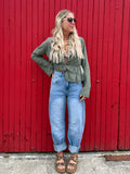 Barrel leg denim jeans