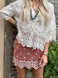 Turquoise ceramic beaded necklace
