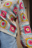 Pastel crochet cardigan