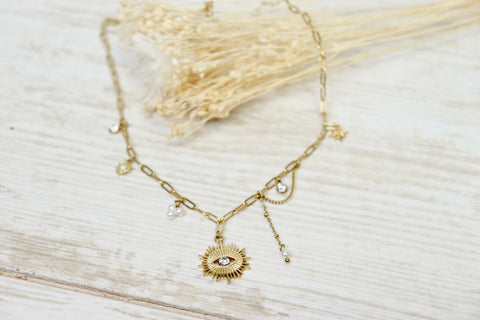 Third eye charm necklace (Gold)