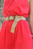 Oval wooden stretch belt