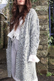 Light grey speckle knit cardigan