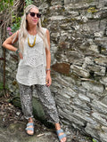 Longline crochet top