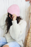Light pink knit beanie
