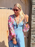 Floral patterned kimono