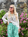 Ditsy floral crochet top