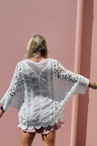 Longline floral crochet top