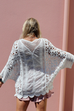 Longline floral crochet top