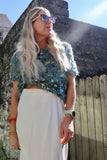 Sequin and feather detail top (Mint)