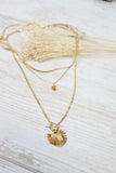 Layered fan necklace (Gold)