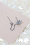 Star chain earring (Silver)