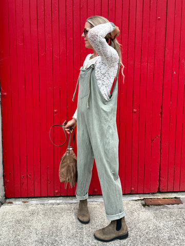Khaki overalls