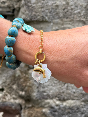Clam shell bracelet (Gold)
