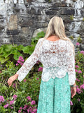 Ditsy floral crochet top