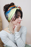Large floral silky scarf