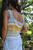 Crochet granny square cami