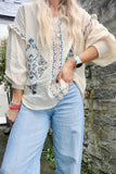 Floral embroidered blouse
