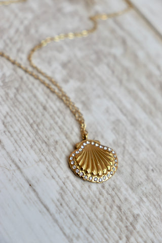 Clam shell necklace (Gold)