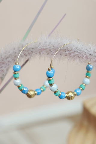 Circular beaded hoops