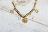 Coin charm necklace (Gold)