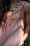 Lace trim cami (dusty rust)