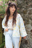 Light blue floral crochet cardigan
