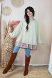 Sequin detail chiffon top