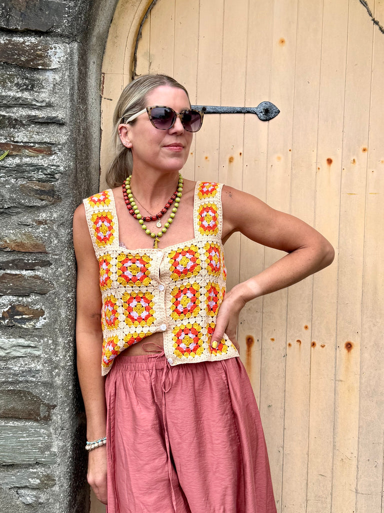 Granny square crochet top